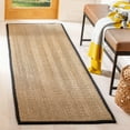 thumbnail image 3 of SAFAVIEH Natural Fiber Maisy Solid Runner Rug, Natural/Black, 2'6" x 6', 3 of 12