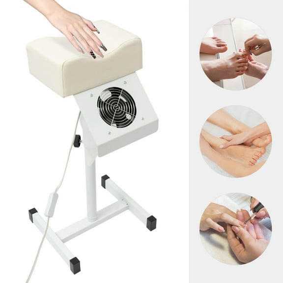 TFCFL Pedicure Manicure Chair Salon Lift Stool Freestanding Footrest Nail Stool with Dust Cleaning Fan
