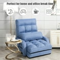 thumbnail image 4 of Costway Cotton Sofa Massage Recliner with 5 Adjustable Backrest in Blue, 4 of 9