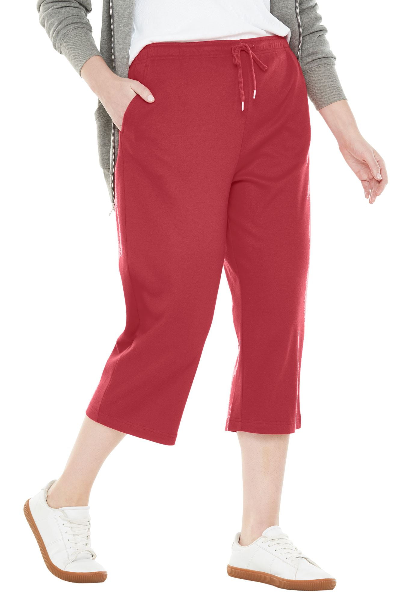 Plus Size Petite Sport Knit Capri Pant