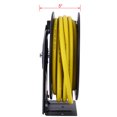 thumbnail image 4 of Air Reel Retractable 3/8 Inch x 50Ft Premium Commercial Flex Hybrid Polymer Hose Max 300 PSI Heavy Duty Steel Frame,Black+Yellow+screw,13.80"Lx5.00"Wx15.00"H, 4 of 7