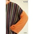 thumbnail image 4 of Novelty Knit And Solid Knit Mixed Loose Top - Pumpkin, XL, 4 of 11