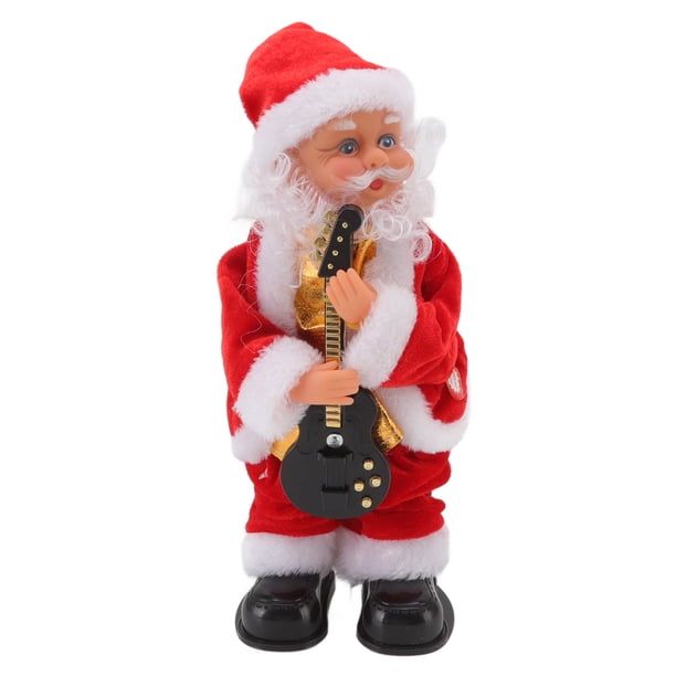 Baile Musical eléctrico Navidad anciano interesante cadera sacudiendo Navidad muñeco con forma de anciano decoración regalos guitarra