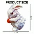 thumbnail image 3 of ICERUN 2Pcs Garden Statues,Resin Rabbit Sculpture Garden Decorations,Faux Fur Texture Outdoor Statues,Style2, 3 of 5