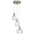 thumbnail image 1 of Kichler 43952NI Riviera Collection Pendentif 3 Light&44; Nickel Brossé - 10.25 Po, 1 of 1