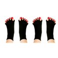 thumbnail image 1 of Naiovety 1 Pair 5 Toe Socks Overlapping Color Comfortable Breathable Dressing Solid Separation Relaxing Hosiery negro 2piezas Naiovety CBP096039, 1 of 5