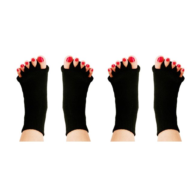 Naiovety 1 Pair 5 Toe Socks Overlapping Color Comfortable Breathable Dressing Solid Separation Relaxing Hosiery negro 2piezas Naiovety CBP096039