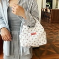 thumbnail image 4 of PLJFXXM Floral Prints Lunch Bag for Women - Cute & Spacious for Work & Picnics White C, 4 of 6