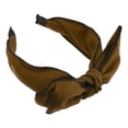 thumbnail image 5 of Unique Bargains 1 Pc Double Layered Bow Knot Headband Hairband for Women Brown 2.6 Inch Wide, 5 of 7