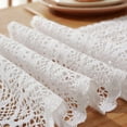 thumbnail image 4 of Hotian Macrame Knit Fall Table Runner with Tassel for Kitchen Dining Home Decor White 102"x9.5", 4 of 5