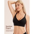 thumbnail image 4 of HBlife Seamless Front Closure Bras for Women Soft Jelly Wireless Bralettes,Black, 4 of 7