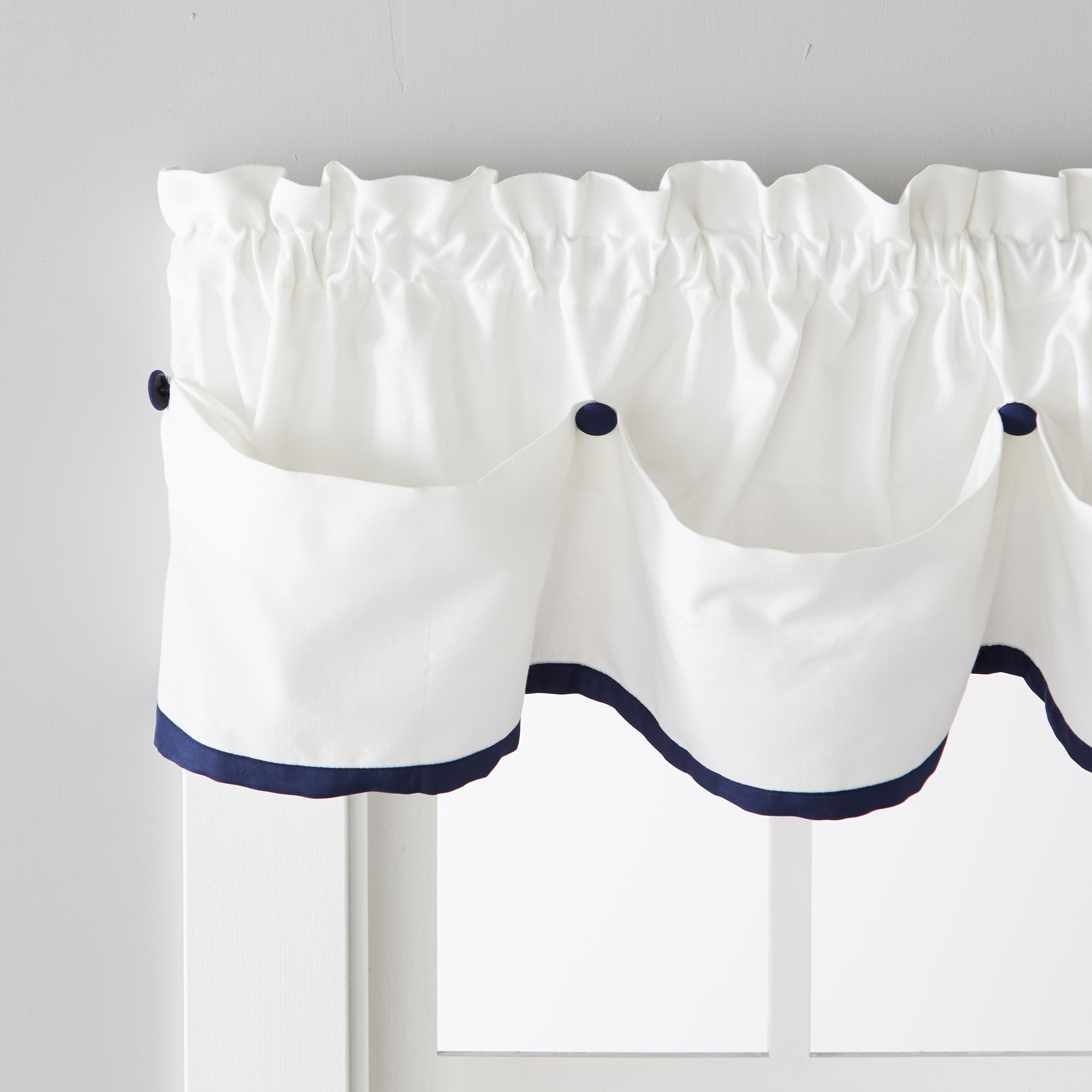 SKL Home Rod Pocket Light Filtering Valance, 58 in x 13 in