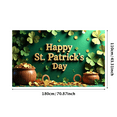 thumbnail image 3 of St Patricks Day Shamrock Design Celebration Festive Backdrop Banner Party Supplies Photography Props Event Decorations Wall Hanging Background, 3 of 4