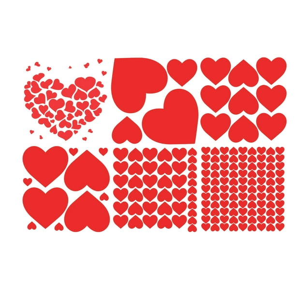 Pegatinas DIY para el día de San Valentín, autoadhesivas para paredes y cristales
