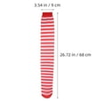thumbnail image 2 of LEORX Christmas Red White Stockings Thigh High Striped Over Knee Socks for Women Girls - Free Size, 2 of 8