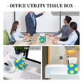 thumbnail image 6 of Uemuo Ball Tennis Tissue Box Cover Holder, Square with Bottom Belt - PVC Leather Decorative Organizer for Tabletop, Bathroom, Car, Office, 6 of 8