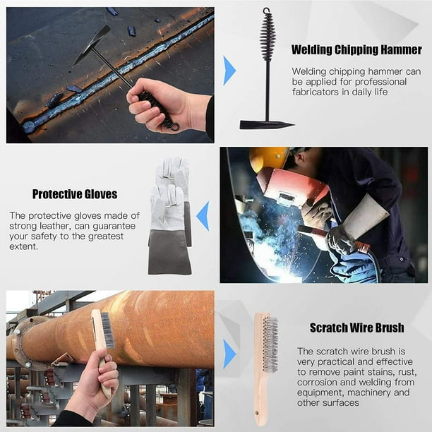 Heavy Duty Chipping Welding Hammer with Replaceable Wire Brush Welding -  California Tools And Equipment