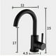 thumbnail image 5 of BRILLAR Grifo de baño giratorio 360 negro mate - Caño alto para baño o cocina pequeña, 5 of 5