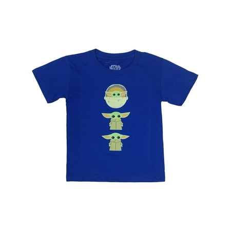 

Star Wars Toddler Boys Short Sleeve Blue Baby Yoda Mandalorian Tee Shirt 5T