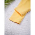 thumbnail image 6 of Doomiva Toddlers Baby Boys Girls Basic Solid Color Turtleneck T-Shirt Tops Cotton Mock Neck Long Yellow 100, 6 of 7