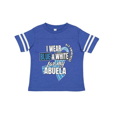 

Inktastic I Wear Blue and White for My Abuela ALS Awareness Gift Toddler Boy or Toddler Girl T-Shirt