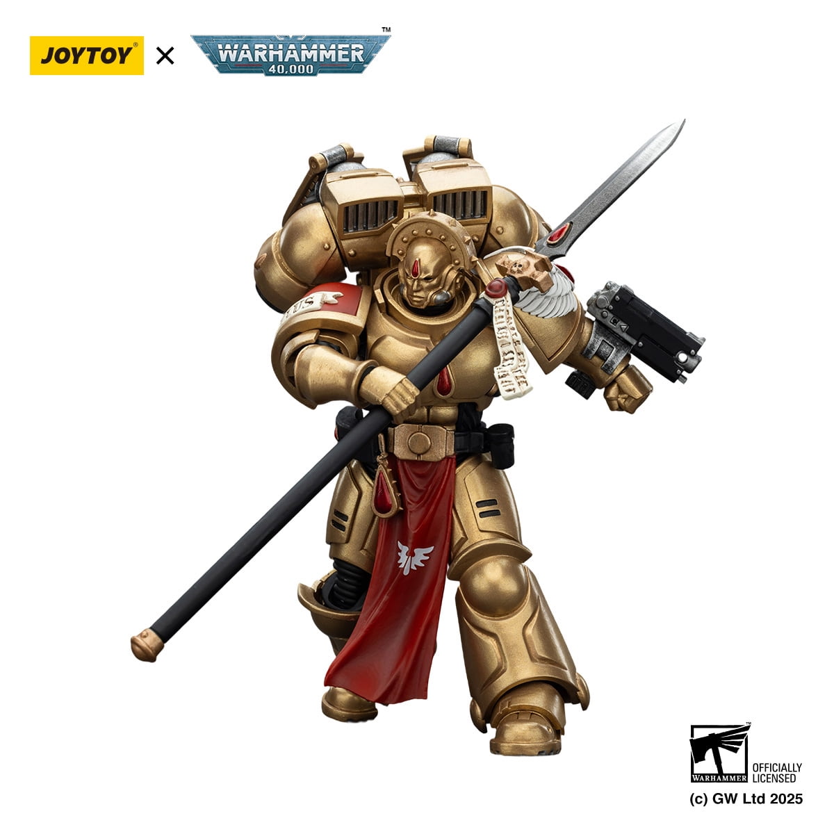[IN STOCK] JOYTOY Warhammer 40K 1/18 Action Figures Blood Angels Sanguinary Guard 2 with Angelus Boltgun and Encarmine Spear