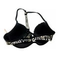 thumbnail image 3 of Victoria's Secret Malibu Shine Rhinestone T-back Gray Leopard Swim Bikini Top Cup Size 38C NWT, 3 of 3