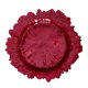 thumbnail image 5 of Plato de cena Plato de servicio decorativo Plato de comida occidental irregular con diseño floral de vidrio Rojo, 5 of 9