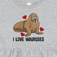 thumbnail image 4 of Inktastic Walrus Cute Arctic Animals Girls Baby Dress, 4 of 5