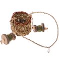 thumbnail image 1 of Cesta colgante para masticar para mascotas, juguetes para conejillos de indias, juguetes reconfortantes para la dentición, juguete masticable para hámster, juguetes tejidos para masticar, 1 of 6