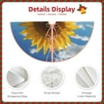 thumbnail image 3 of Rateoe Sky Golden Sunflower Field Pattern Christmas Tree Skirt with Ties, Christmas Tree Decorations, Farmhouse Christmas Decor Xmas Holiday Decorations-36", 3 of 6