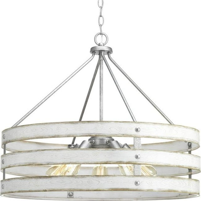 Progress Lighting P500090-141 22.75 in. Gulliver 5-Light 75W Med Pendant Ceiling Light in Galvanized