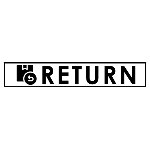 Printtoo Return Self Inking Rubber Stamp Pre-Inked Office Stamp- Home Office Business Stationery, Black- 42 x 9 mm