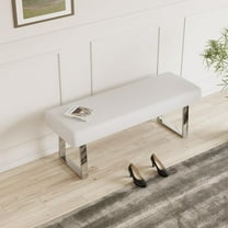 jiexi Bedroom  Bed end upholstered  Indoor Corner Small  Kitchen  with Metal Legs,for entryway Dining Room and Living Room Window, ,Footstool