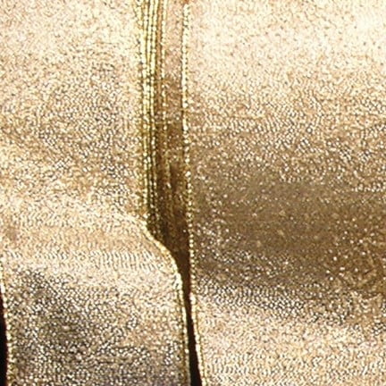 Metallic Gold Stars Wired Craft Ribbon 6" x 20 Yards