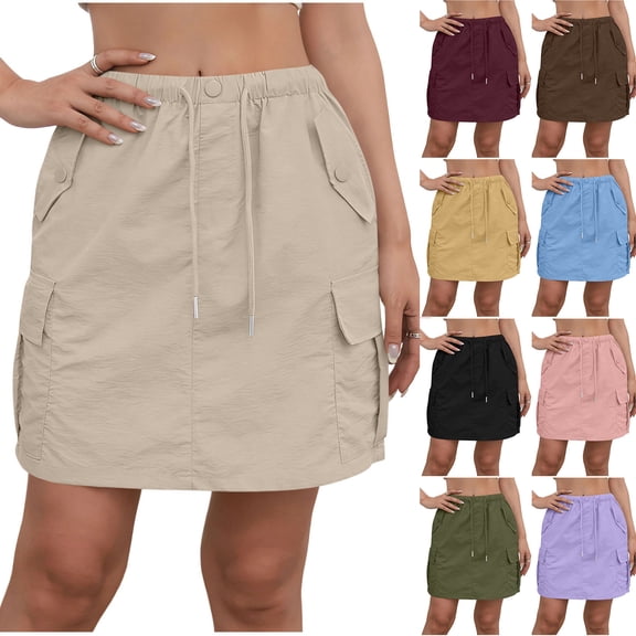 Zedker Women's Outdoor Skort Golf Skorts Active Athletic Skort UPF 50  Hiking Casual Skirt Quick Dry with Pockets Black L