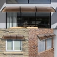 thumbnail image 2 of Goorabbit Door Awnings, Modern Polycarbonate Window Awning Cover, Patio Eaves Canopy Decorator, Door Window Rain Cover(118"x38"- Brown Board & Black Holder), 2 of 12