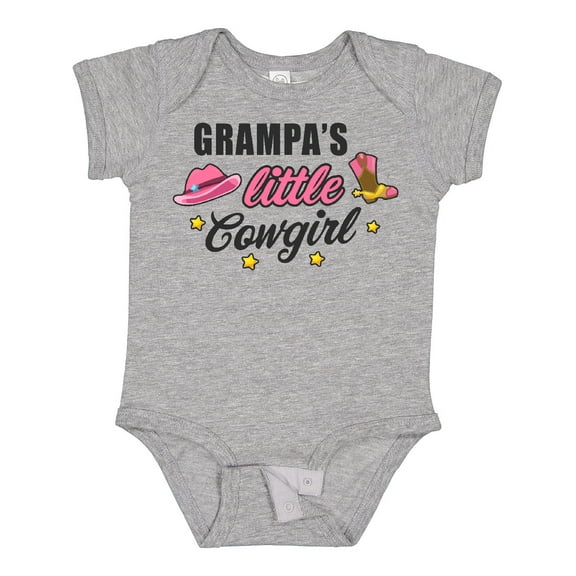 Inktastic Grampas Little Cowgirl with Cowgirl Hat and Boots Girls Baby Bodysuit