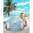 thumbnail image 6 of OutdoorMaster Pop Up Beach Umbrella, Portable Umbrella Shelter, Beach Shade Sun Canopy with UPF 50+ UV Protection, Extendable Floor with Carrying Bag, 6 of 7