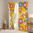 thumbnail image 3 of Homewish Kawaii Vintage Flowers Black Out Curtains For Boys Girls,Colorful Floral Blossoms Curtains Pack of 2 (42x63 Each),Spring Garden Bedroom Curtains,Luxury Bedroom Decor, 3 of 6