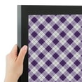 thumbnail image 4 of PinPix 32x24 Custom Cork Bulletin Board Argyle Purple Poster Board Has a Fabric Style Canvas Finish, Framed in Argyle Purple, by ArtToFrames (PinPix-633), 4 of 6