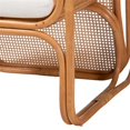 thumbnail image 3 of Pemberly Row Natural Rattan Armchair with Woven Panels and Removable Cushion, 3 of 9
