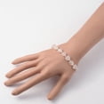 thumbnail image 3 of 1pc Heart Rose Quartz Stretch Bracelets with Silver color Iron Finding 57mm, 3 of 3