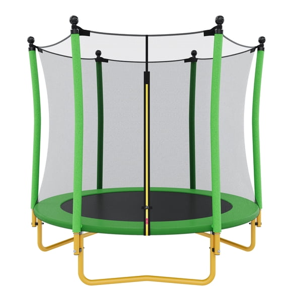 5.5FT Trampoline with Safety Enclosure for Kids, SEGMART Toddler Trampoline with Spring Padding, Kids Trampoline with Jumping Mat, Mini Trampoline, Indoor Trampoline, Gifts for Boys Girls, 220LBS