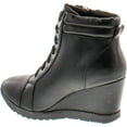 thumbnail image 3 of Forever Adriana12 Women Sporty Leatherette Lace-up High Top Wedge Sneaker Bootie Shoes, 3 of 4