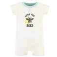 thumbnail image 3 of Touched by Nature Unisex Baby Organic Cotton Rompers, Save The Bees, 6-9 Months, 3 of 4