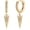 Cone, variant on Gold Hoop Earrings 14K Glod Plated Lightweight Huggie Hoops Dangle Snake Lock Love Heart Earrings for Women Hypoallergenic Earrings Dainty Wear