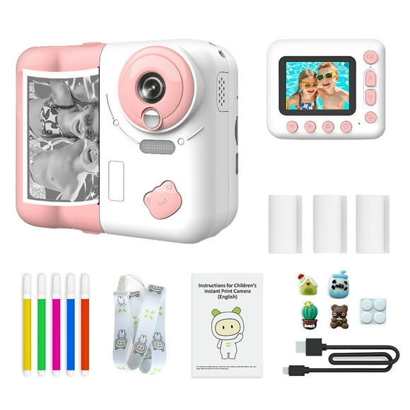 Huzeye Snapalette Printcam Keilini Kids Digital Camera Huzeye Snap Print Camera 10x 1080p Mini Sport Camera Mini Digital Camera Instant Printing Camera Toy