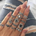 thumbnail image 5 of Anillos para mujer, regalos para mujer, conjunto bohemio para mujer con exquisitos anillos en los nudillos, anillo para mujer, 5 of 5