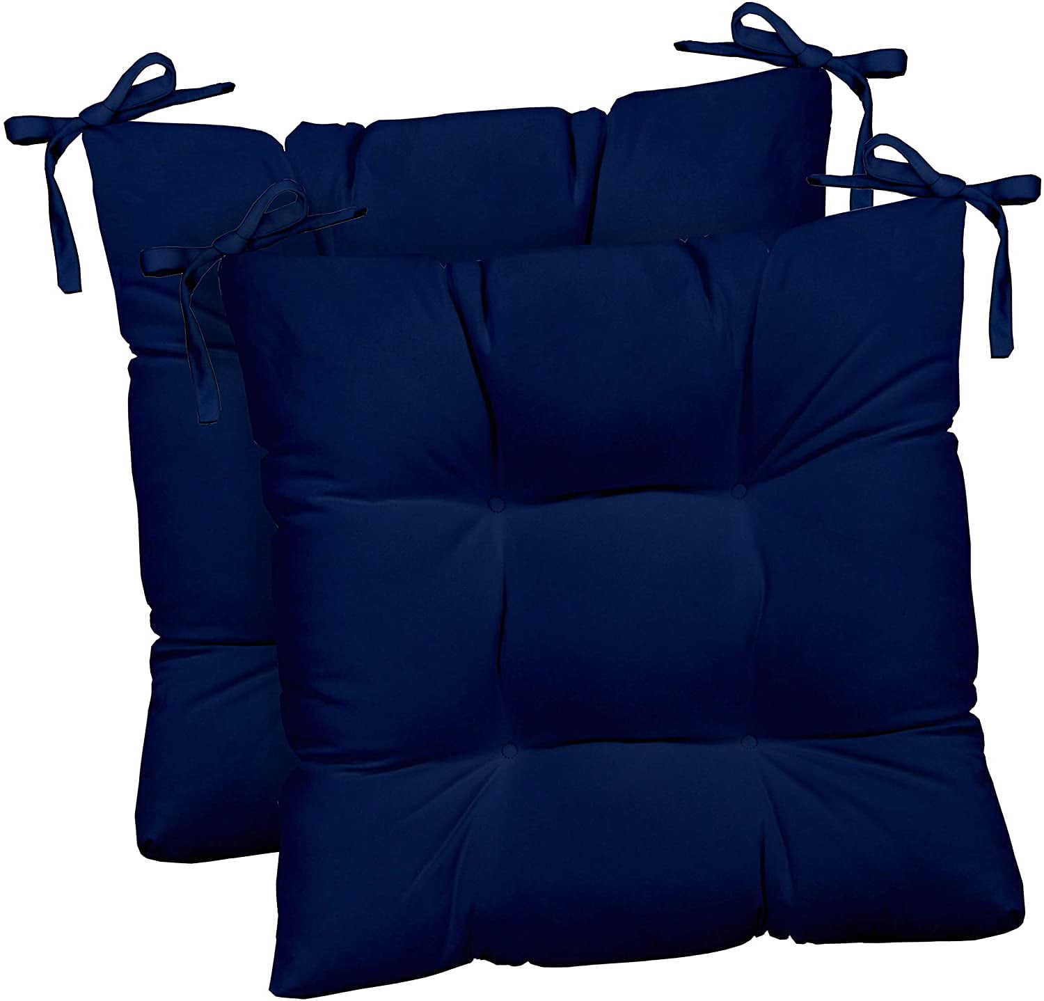 Tufted Dining Chair Seat Cushions 16, Royal Blue Chair Cushions Outdoor